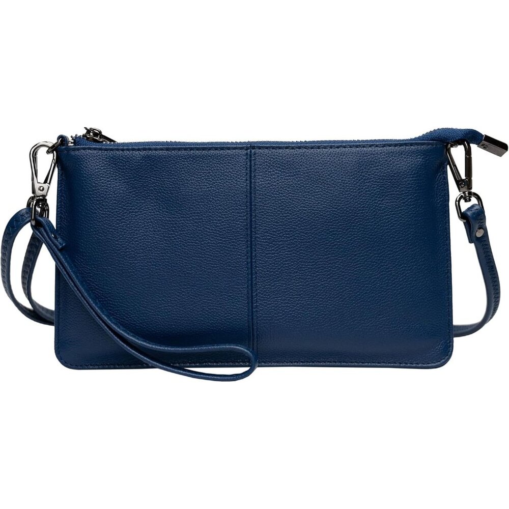 Versatile Pebble Pattern Leather Wristlet - Styli… - image 1